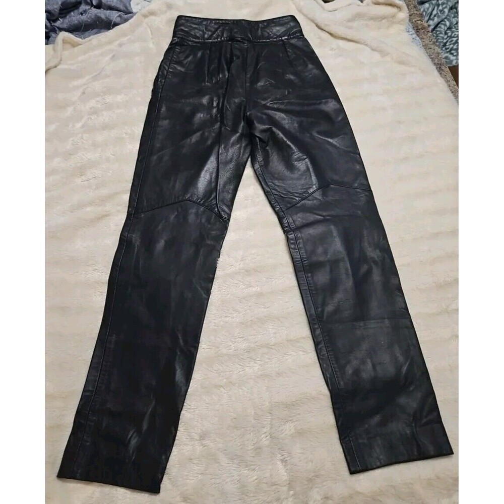 Womens Remi Leather Pants Black 6 Vintage 80s 90s Era Fully Lined, Super Soft
